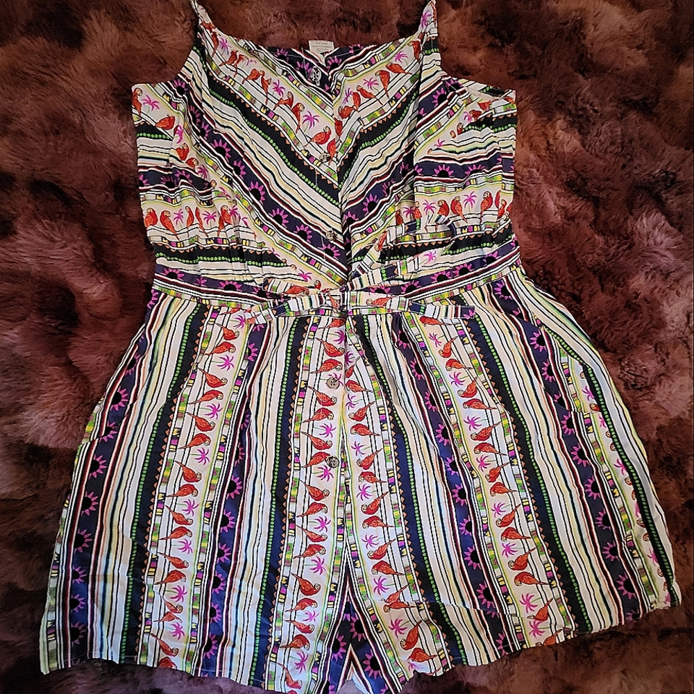 Mara Hoffman for J. Crew Parrot Romper size L